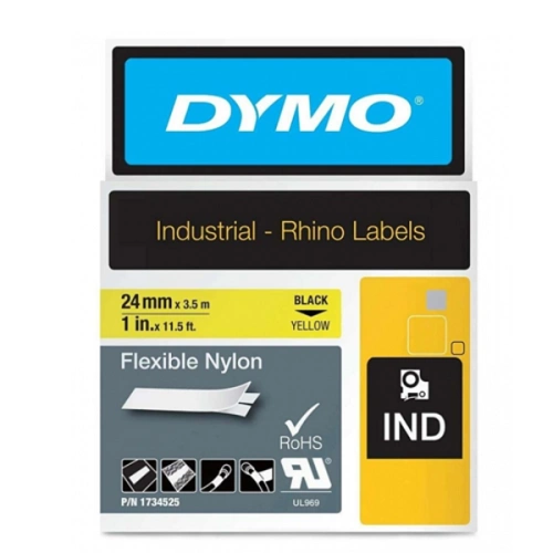 Картридж c нейлоновой лентой для принтеров Dymo Rhino, желтый (DYMO1734525)