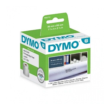 Самоклеящаяся термоэтикетка для принтеров Dymo Label Writer, белые, 36 мм х 89 мм, 260 шт/рулон (DYMO1983172) Самоклеящаяся термоэтикетка для принтеров Dymo Label Writer, белые, 36 мм х 89 мм, 260 шт/рулон (DYMO1983172)
