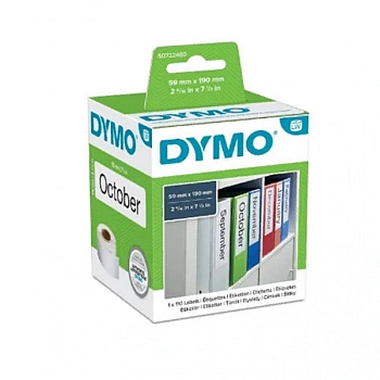 Самоклеящаяся термоэтикетка для принтеров Dymo Label Writer, на корешок папки-регистратора, 190 мм x 59 мм, 110 шт/рулон (DYMO99019) Самоклеящаяся термоэтикетка для принтеров Dymo Label Writer, на корешок папки-регистратора, 190 мм x 59 мм, 110 шт/рулон (DYMO99019)