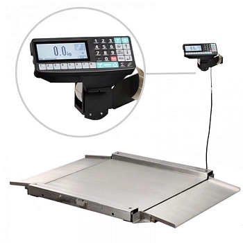 Весы платформенные с печатью этикеток МАССА-К 4D-LA.S-2-1000-RP (МК10705) Весы платформенные с печатью этикеток МАССА-К 4D-LA.S-2-1000-RP (МК10705)