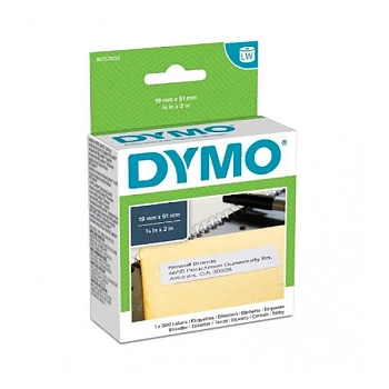 Самоклеящаяся термоэтикетка для принтеров Dymo Label Writer, белые, 51 мм x 19 мм, 500 шт/рулон (DYMO11355) Самоклеящаяся термоэтикетка для принтеров Dymo Label Writer, белые, 51 мм x 19 мм, 500 шт/рулон (DYMO11355)