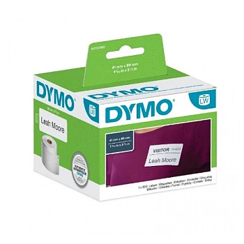 Самоклеящаяся термоэтикетка для принтеров Dymo Label Writer для бэйджей, белые, 41 мм x 89 мм, 300 шт/рулон (S0722560) Самоклеящаяся термоэтикетка для принтеров Dymo Label Writer для бэйджей, белые, 41 мм x 89 мм, 300 шт/рулон (S0722560)